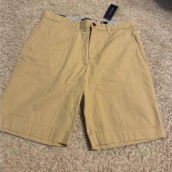 Tommy Hilfiger Other - Tommy Hilfiger Men's Classic Fit Flat Front Shorts Mallet Beige Khaki 33 NWT